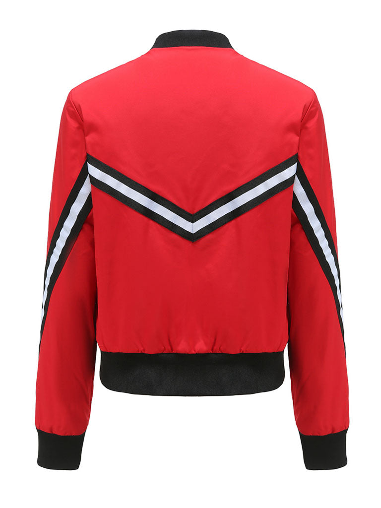 Pilot Style Jacket Street Daily Fall Winter Casual Solid Color Stand Collar Sporty Jacket