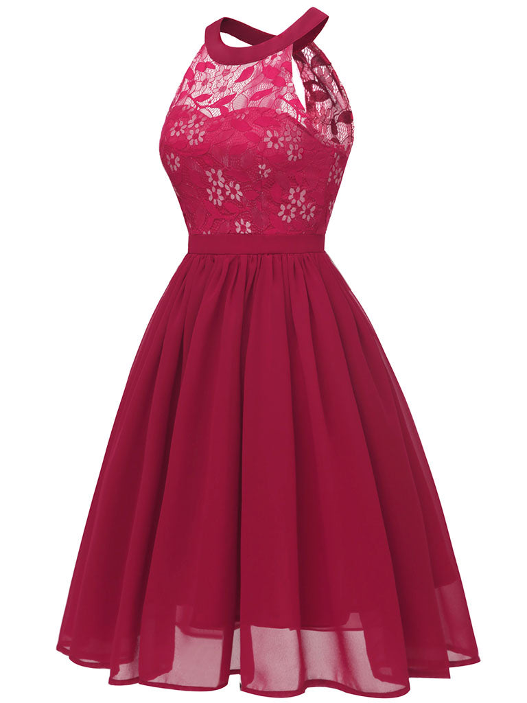 Lace Round Collar 50s 60s Dress
