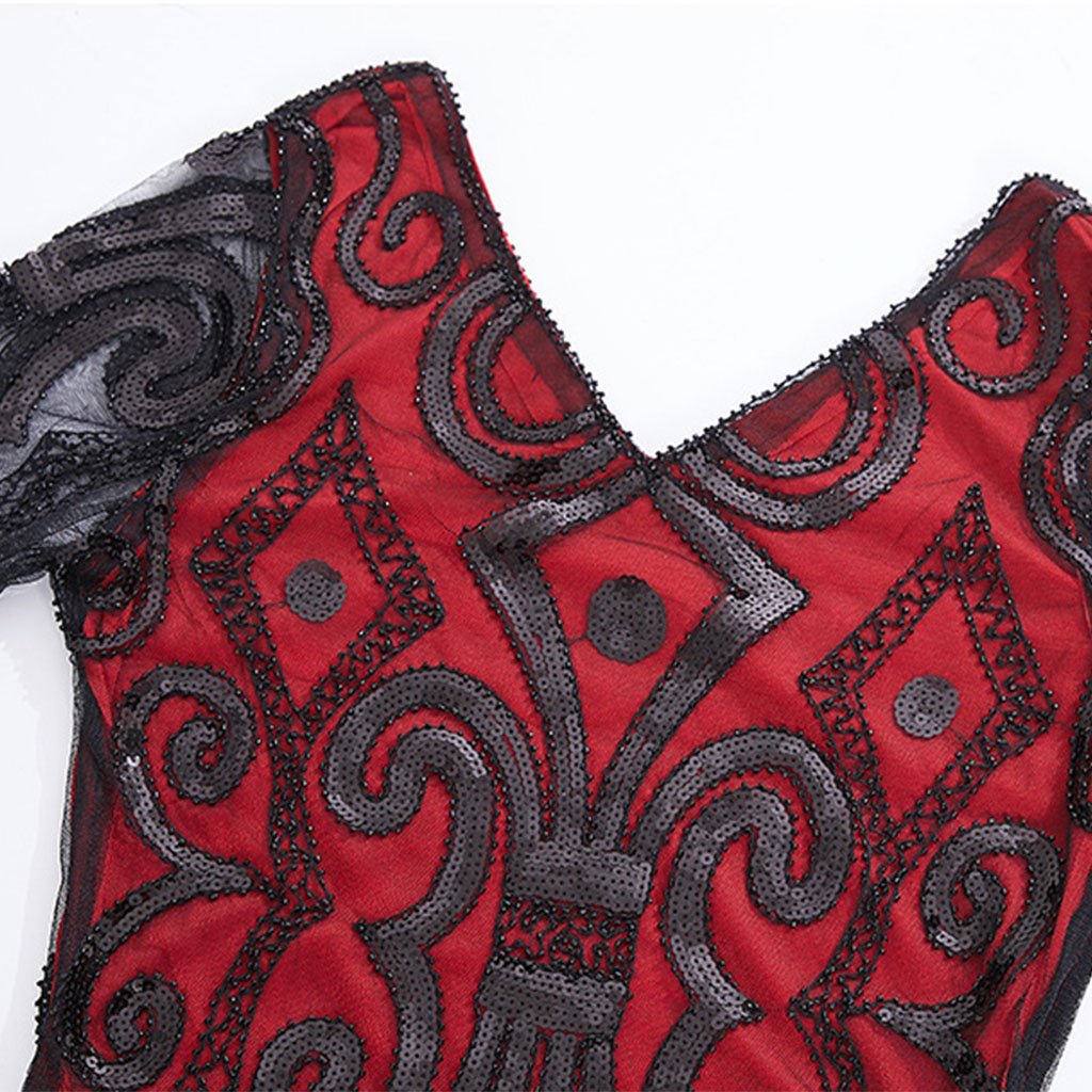 1920S Fringed Sequin Gatsby Dress