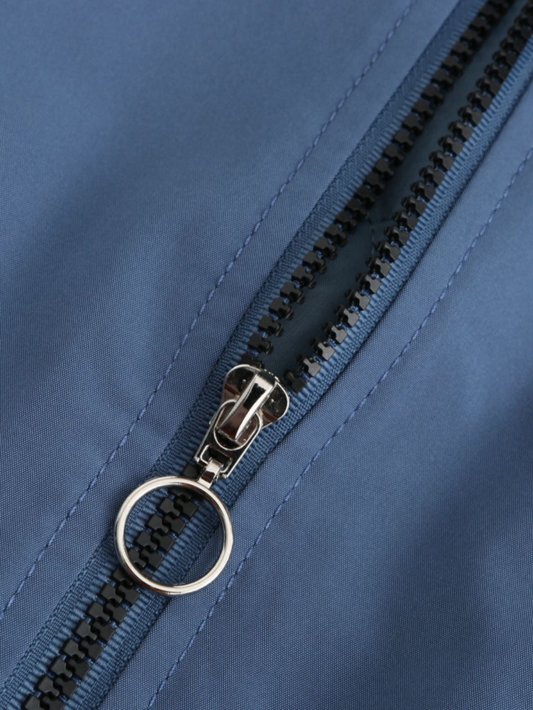 Pilot Style Jacket Daily Going out Fall Winter Casual Solid Color Stand Collar Sporty Jacket For Women
