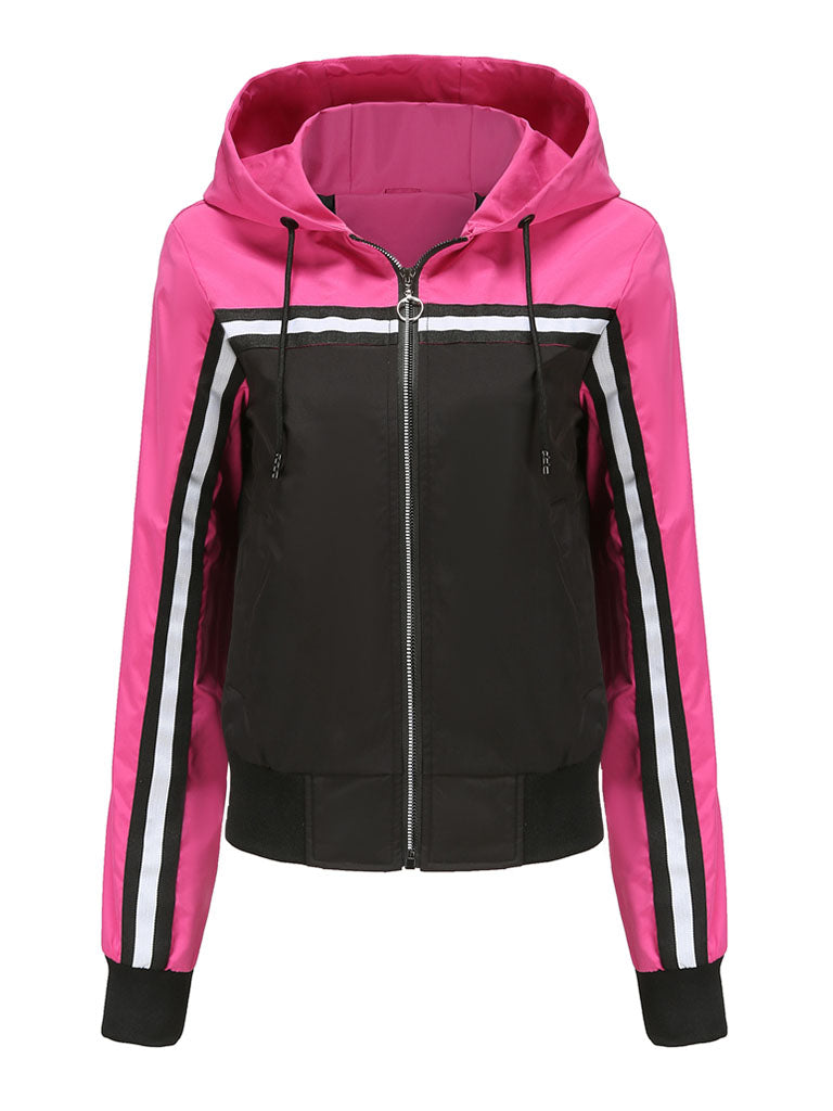 Jacket Street Daily Fall Winter Casual Two tone Stand Collar Jacket