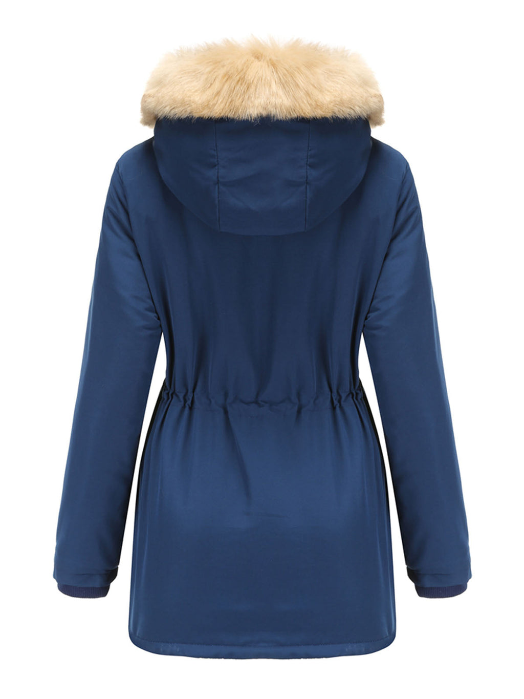 Coat Daily Lamb wool Fall Winter Regular Midi Length Coat Solid Color Oversized Coat