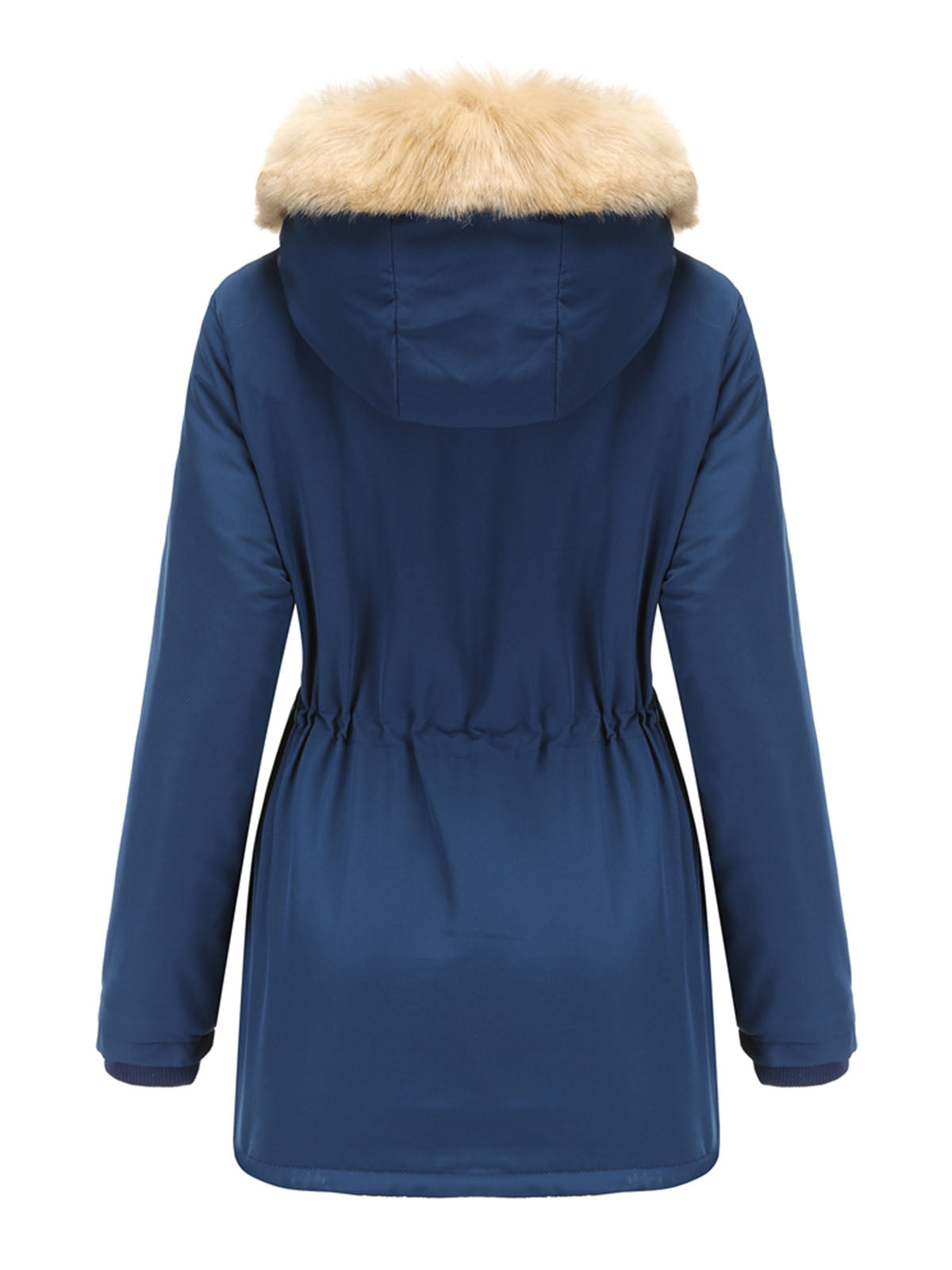 Coat Daily Lamb wool Fall Winter Regular Midi Length Coat Solid Color Oversized Coat