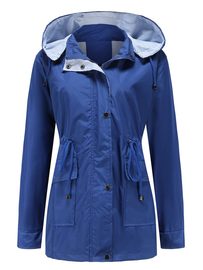 Jacket Daily Going Out Fall Winter Casual Solid Color Hoodie Sporty Jacket
