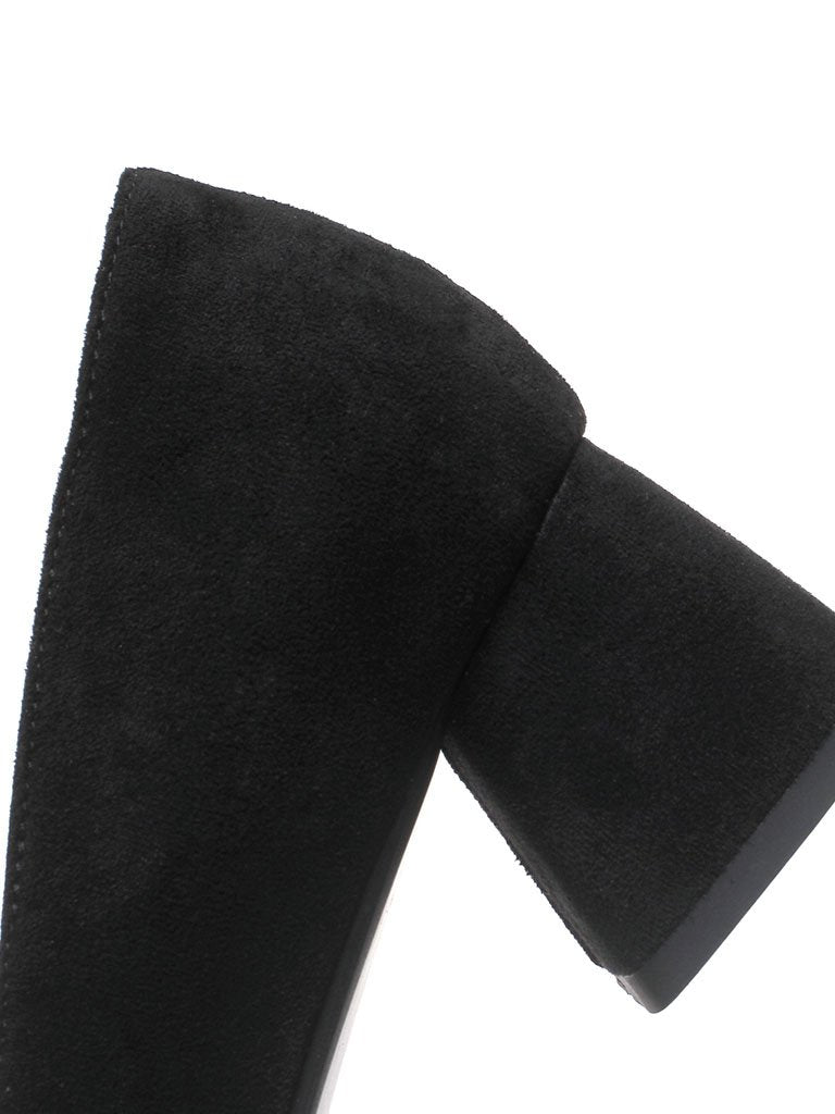 Chunky Heel  Square Toe Suede Vintage Shoes