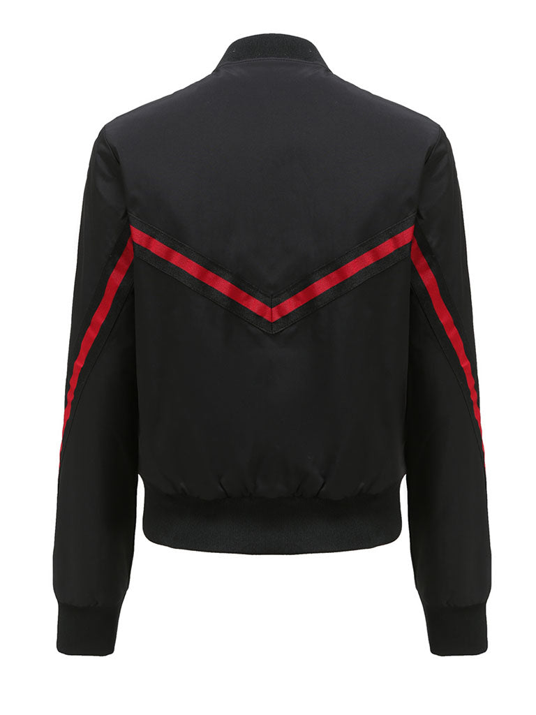 Pilot Style Jacket Street Daily Fall Winter Casual Solid Color Stand Collar Sporty Jacket