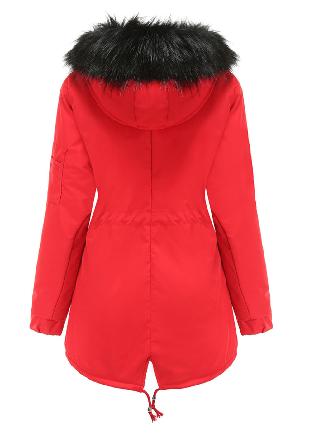 Parka Coat Street Daily Plush Winter Coat Solid Color Oversized Fur Warm Coat