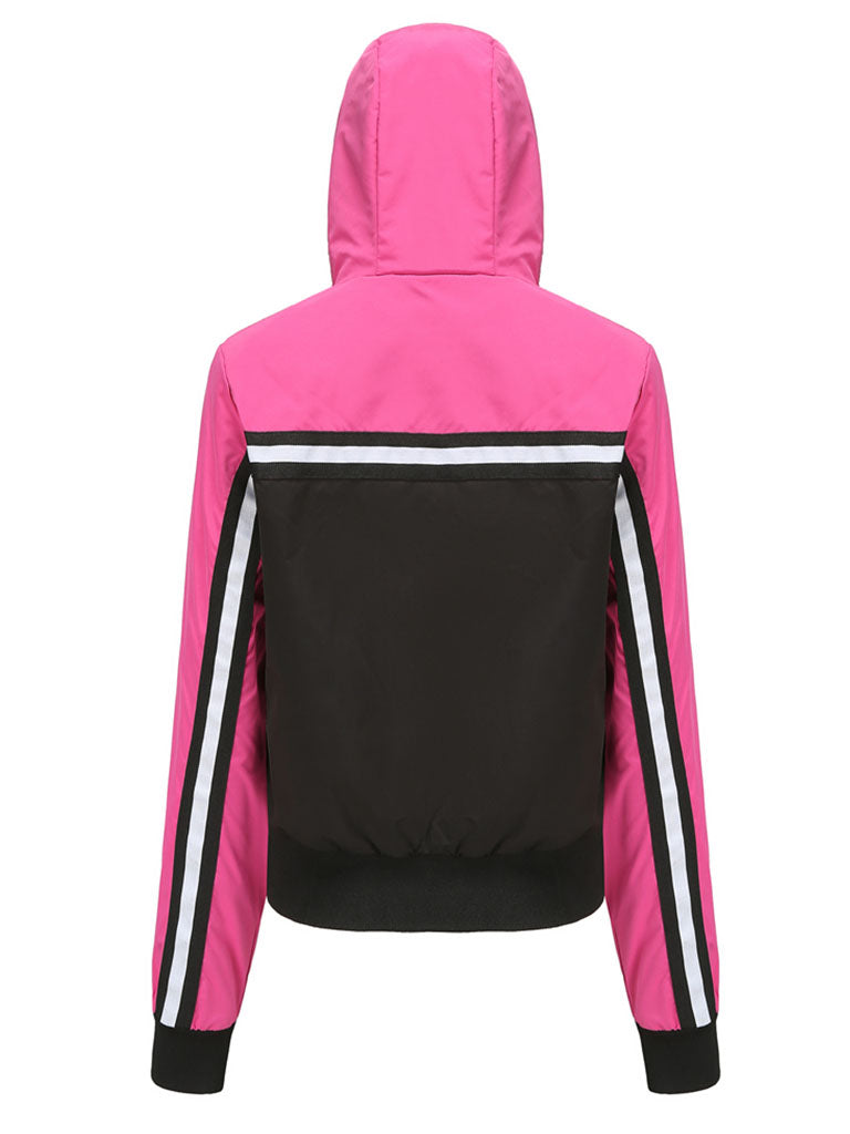 Jacket Street Daily Fall Winter Casual Two tone Stand Collar Jacket
