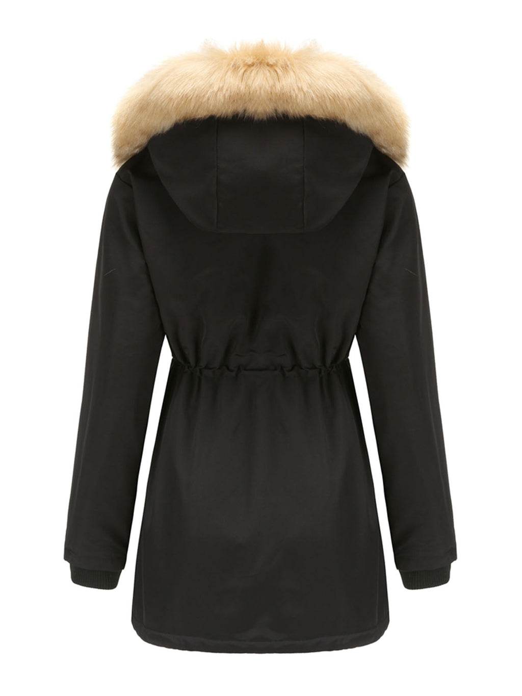 Coat Daily Lamb wool Fall Winter Regular Midi Length Coat Solid Color Oversized Coat