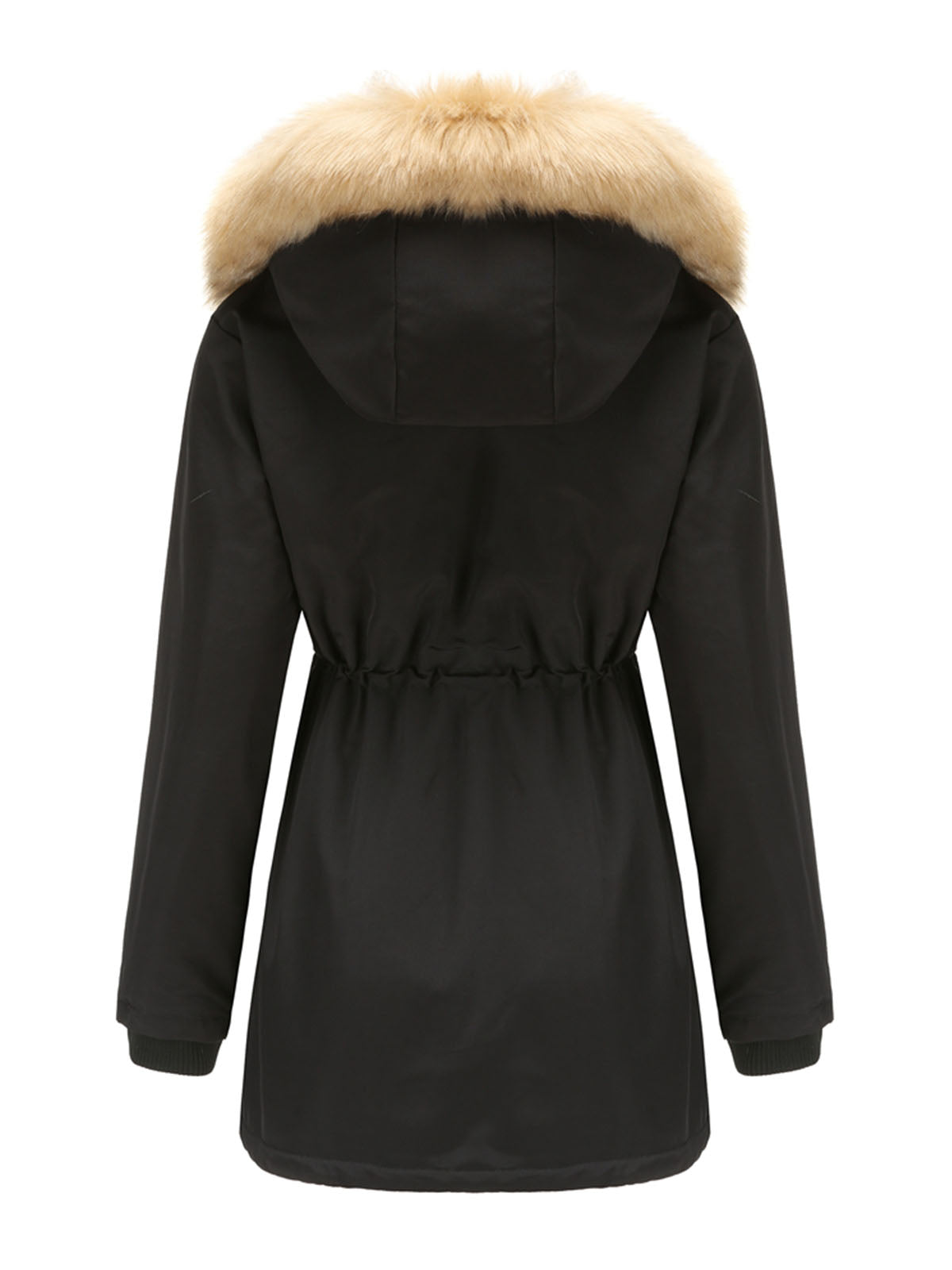 Coat Daily Lamb wool Fall Winter Regular Midi Length Coat Solid Color Oversized Coat