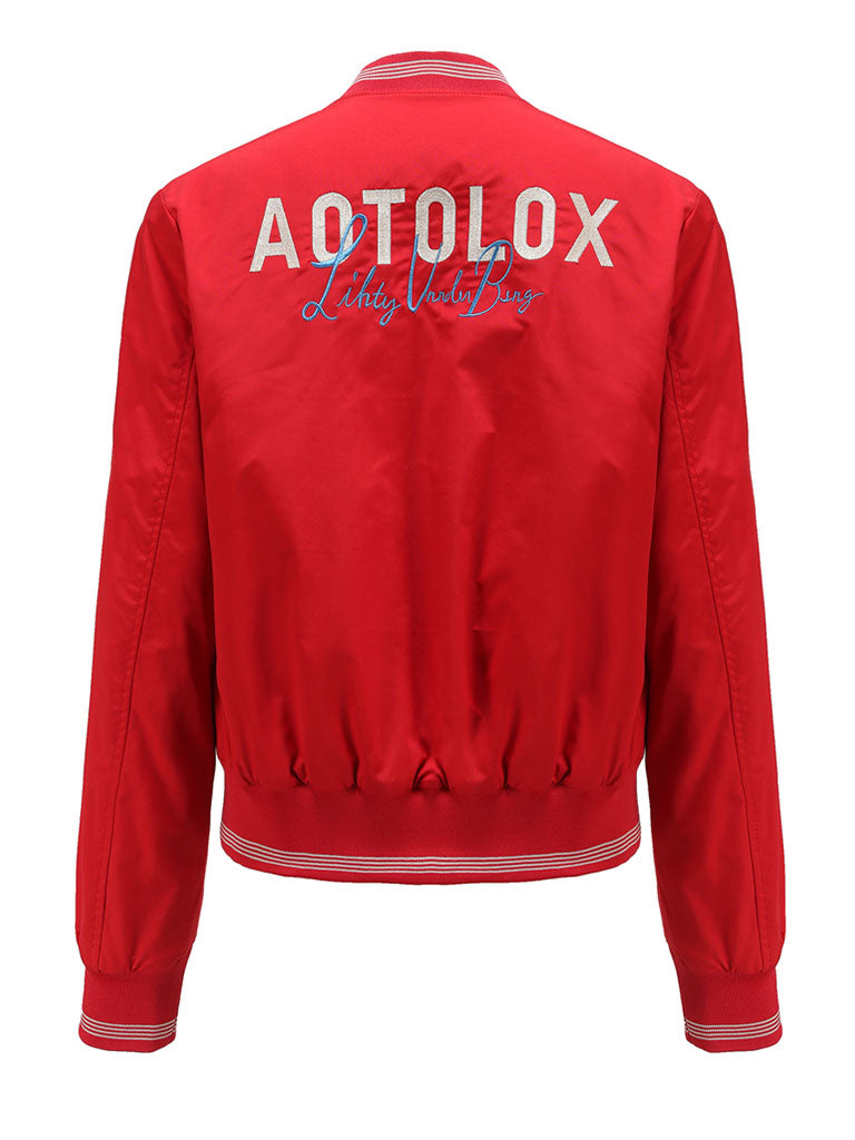 Pilot Style Jacket Street Daily Fall Winter Casual Solid Color Stand Collar Sporty Jacket For Women