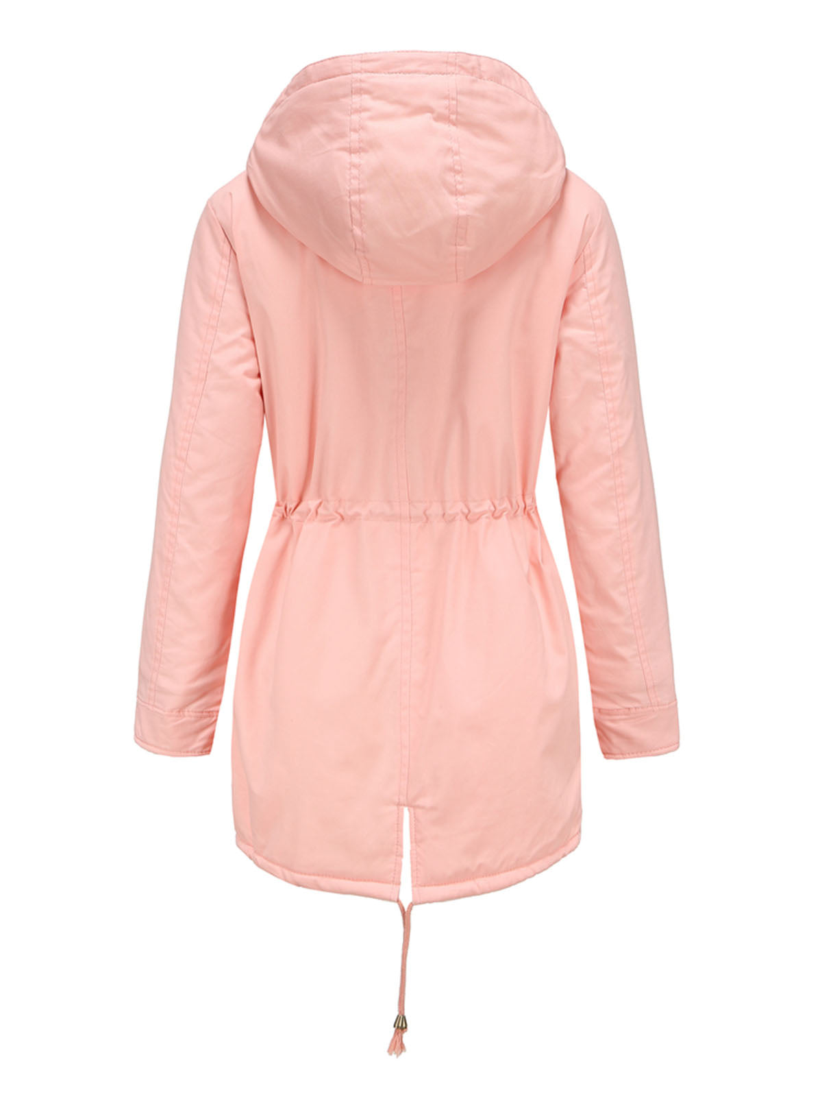 Parka Coat Street Daily Winter Plush Long Coat Solid Color Oversized Fur Warm Coat