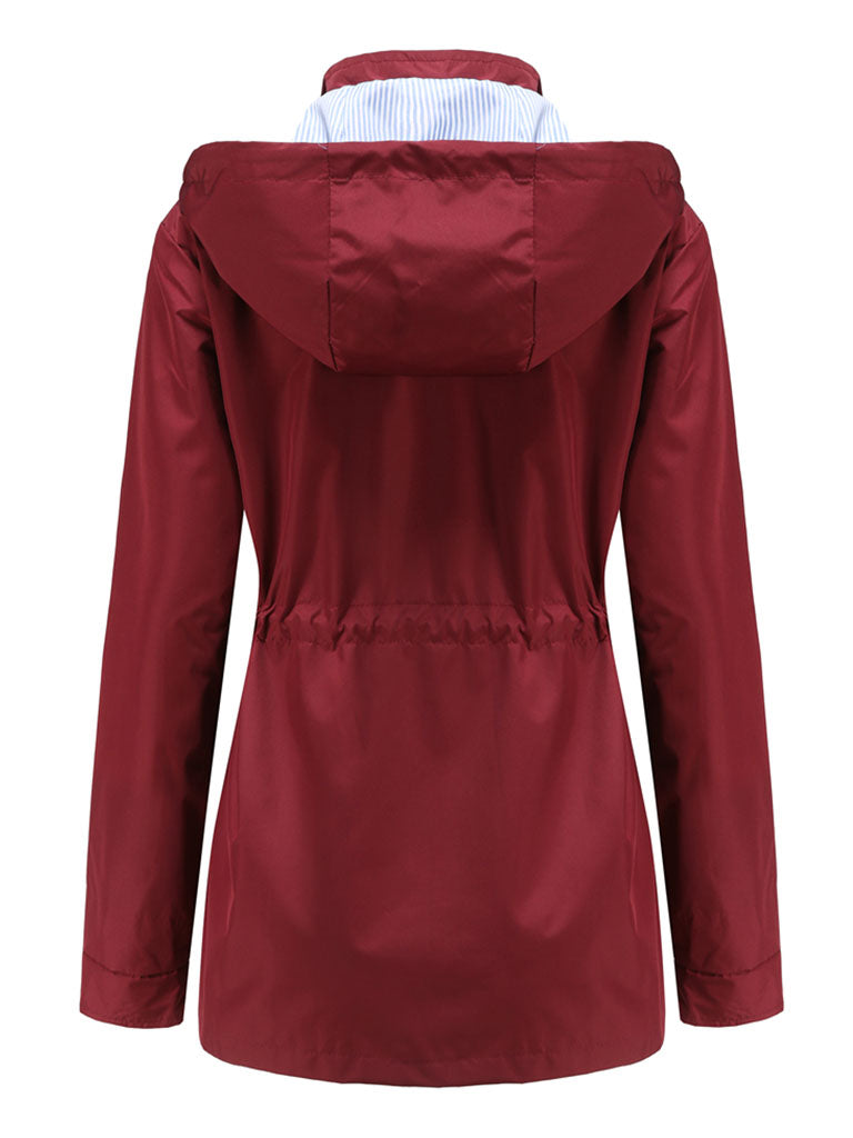 Jacket Daily Going Out Fall Winter Casual Solid Color Hoodie Sporty Jacket
