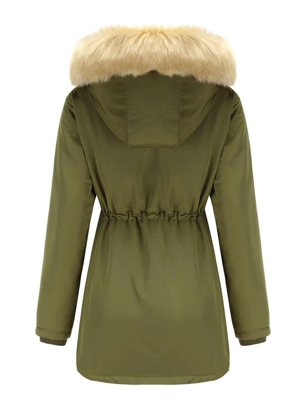 Coat Daily Lamb wool Fall Winter Regular Midi Length Coat Solid Color Oversized Coat