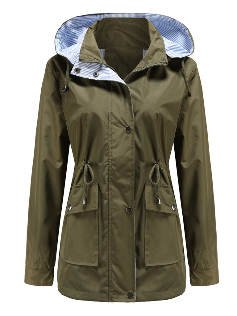 Jacket Daily Going Out Fall Winter Casual Solid Color Hoodie Sporty Jacket