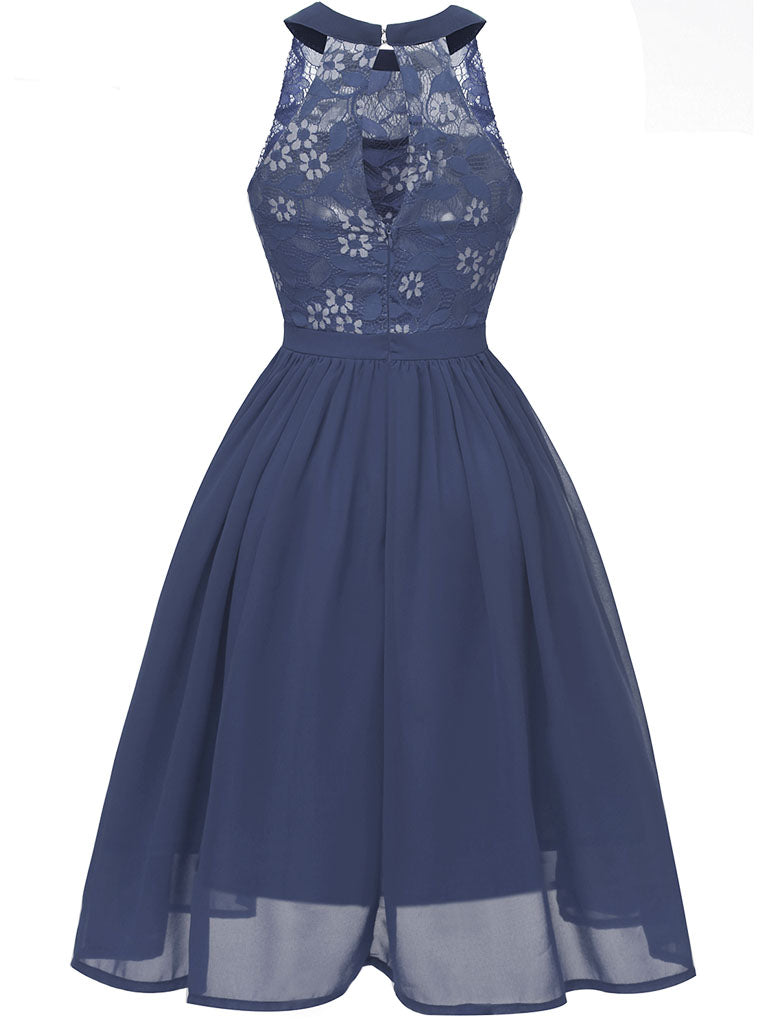 Lace Round Collar 50s 60s Dress