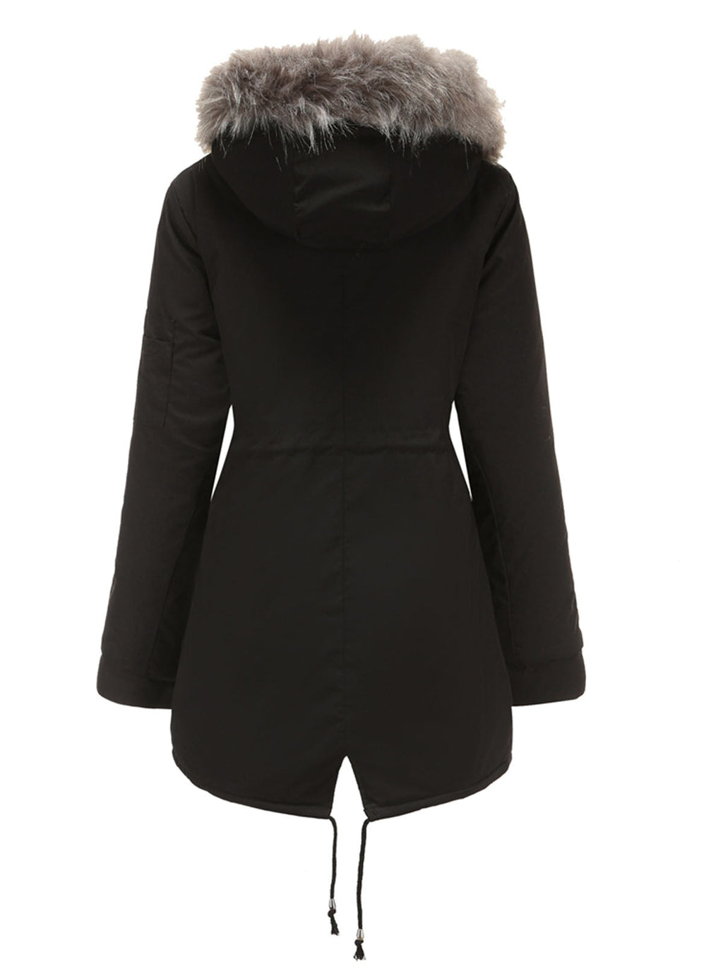 Parka Coat Street Daily Plush Winter Coat Solid Color Oversized Fur Warm Coat