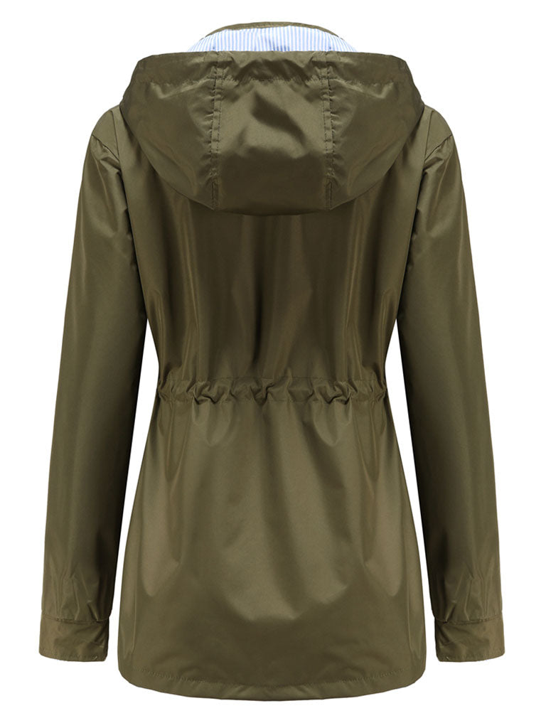 Jacket Daily Going Out Fall Winter Casual Solid Color Hoodie Sporty Jacket