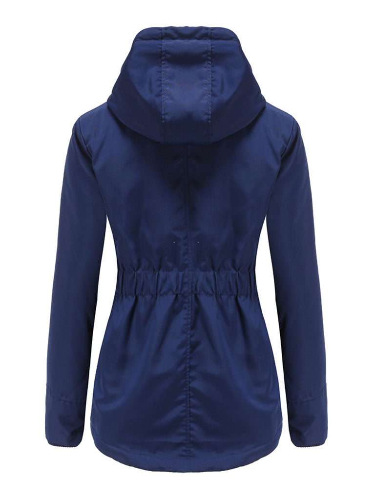 Parker Coat Daily Going Out Fall Winter Casual Waisted Solid Color Oversized Hoodie Coat