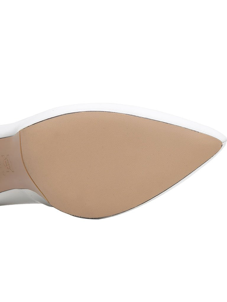 10.5CM High Heel Platform Pointed Toe Leather Shoes