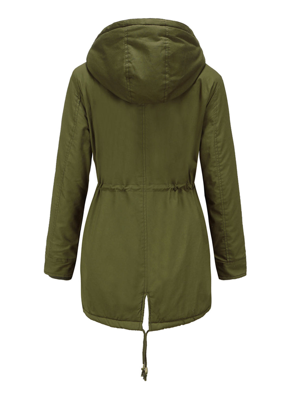 Parka Coat Street Daily Winter Plush Long Coat Solid Color Oversized Fur Warm Coat