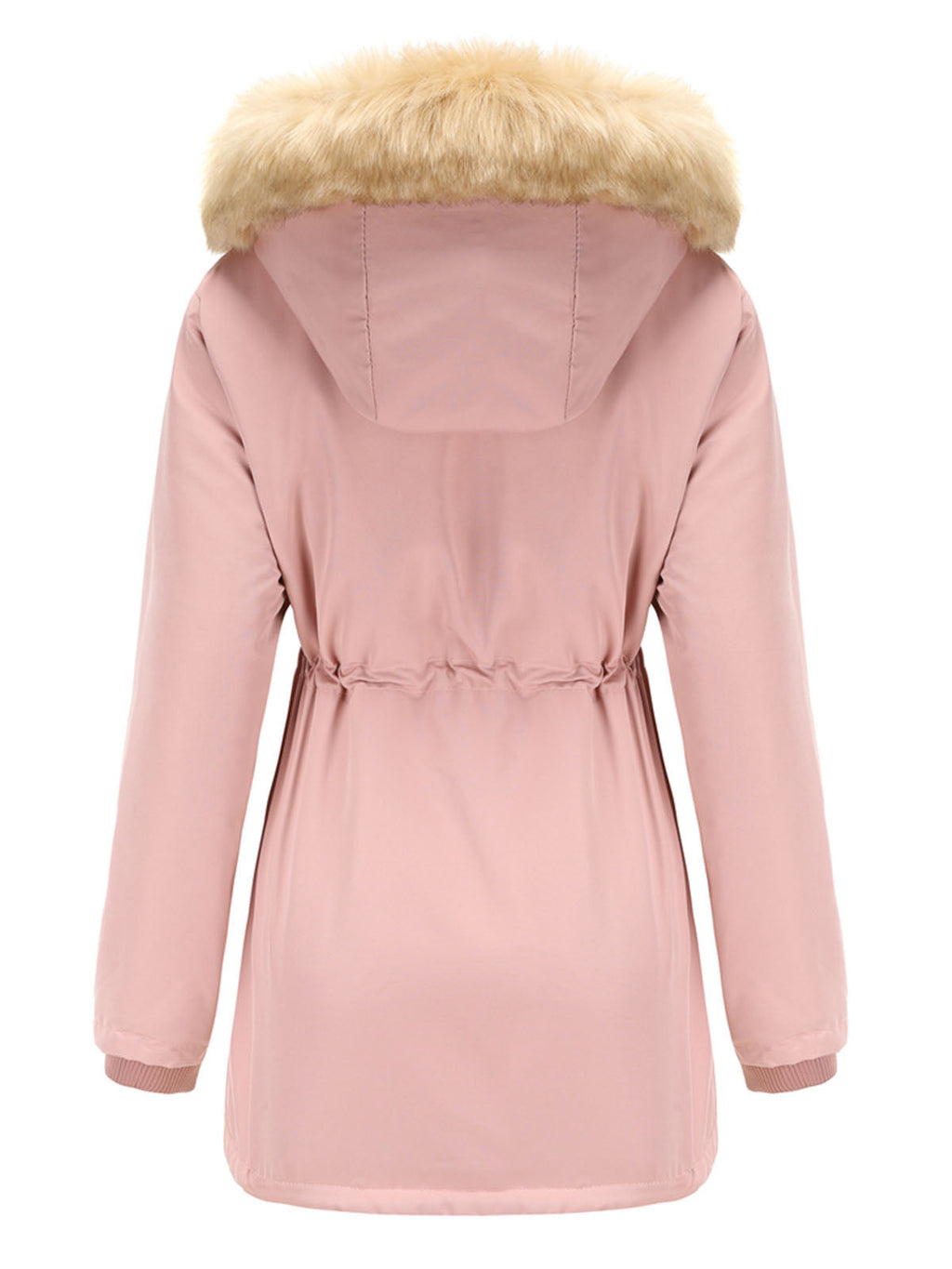 Coat Daily Lamb wool Fall Winter Regular Midi Length Coat Solid Color Oversized Coat