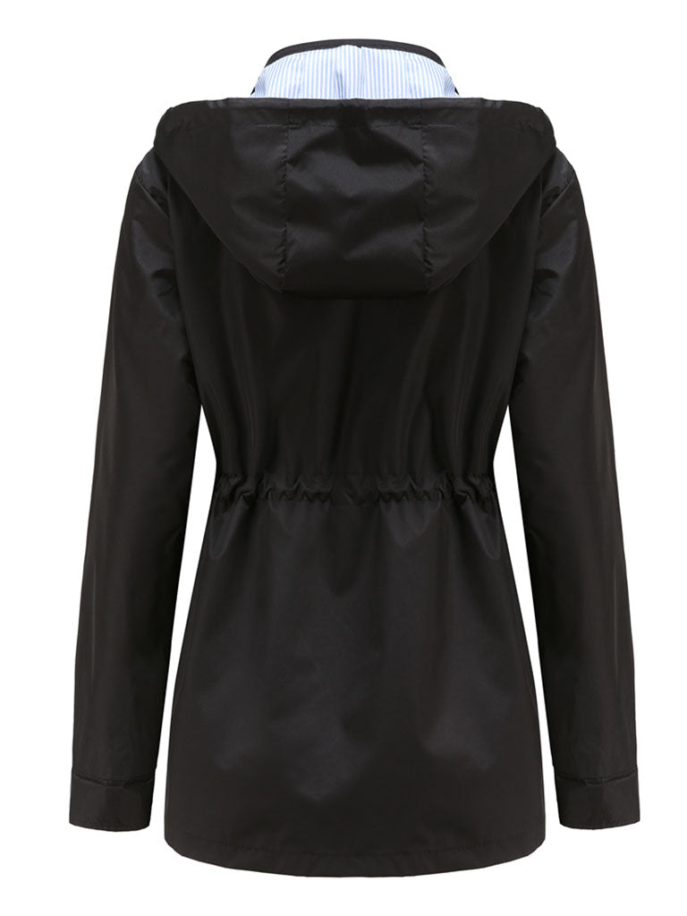 Jacket Daily Going Out Fall Winter Casual Solid Color Hoodie Sporty Jacket