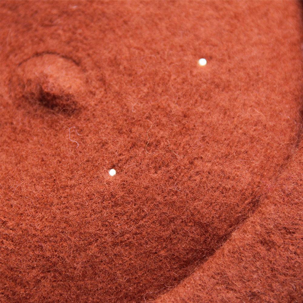 Pearl Stars Wool Felt Beret Hat Cap