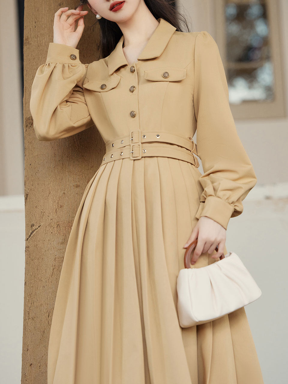 Khaki 1950S Windbreaker Dress