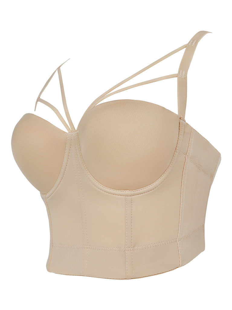Solid Color Cut Out Corset Camisole Top