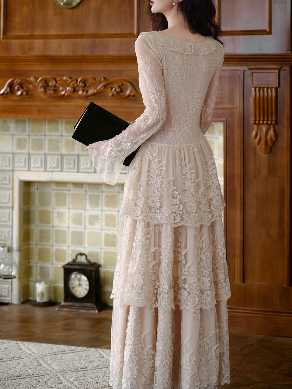 White V-Neck Lace Layered Vintage 1950S Swing Victoria's Fairy Dress
