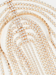 Vintage Rhinestone Hair Chain Long tassel Headband Hair Jewelry for Women