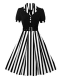 Beetlejuice Costume 1950S Short Sleeve Dress