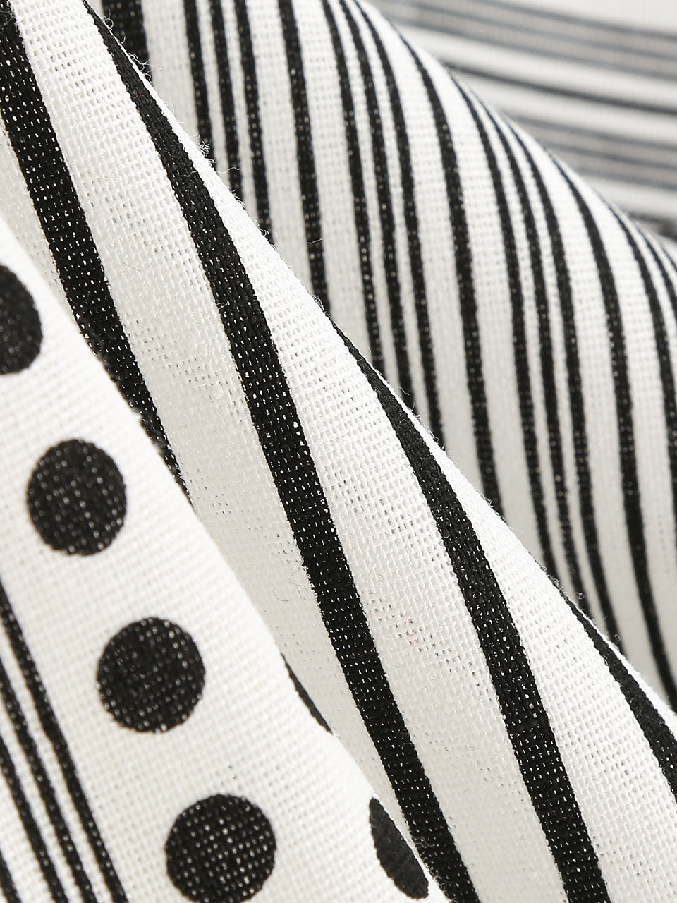 1950s Vintage Polka Dot Vertical Stripes Spaghetti Strap U-Neck Retro Swing Dress