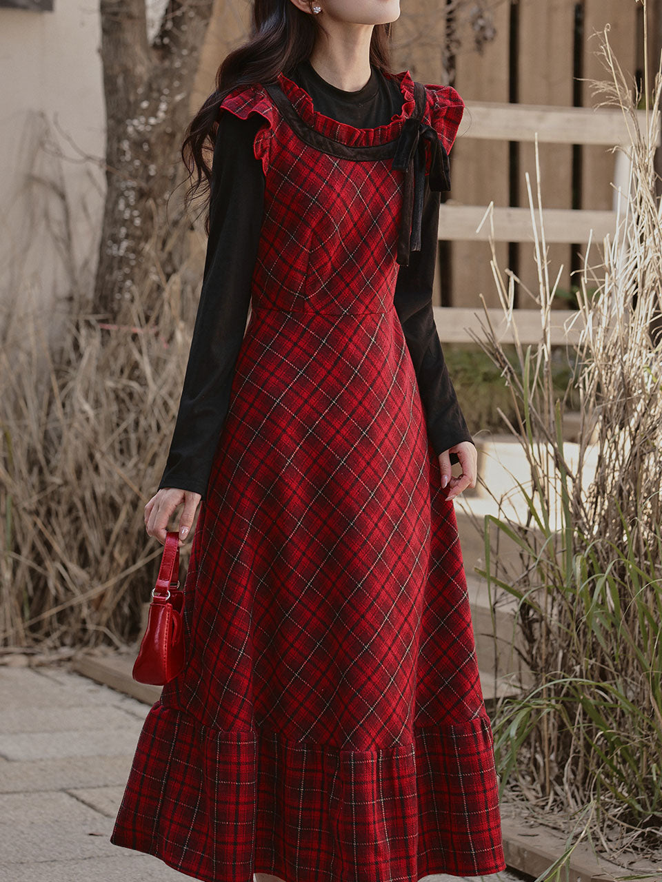Red Plaid Christmas Dress