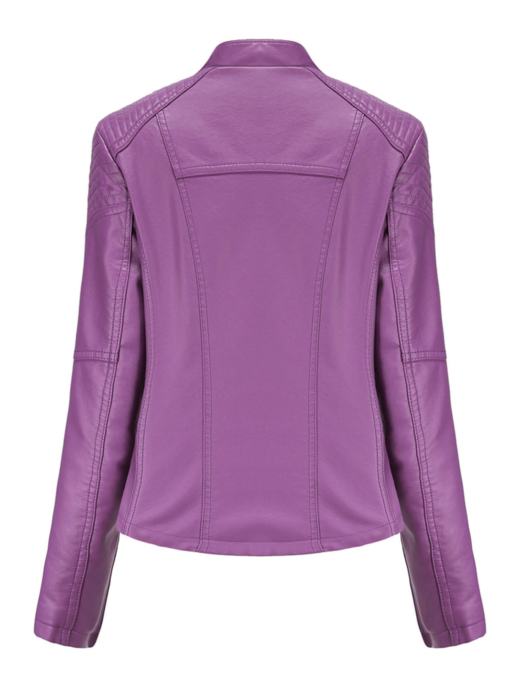 Leather Jacket Weave Long Sleeve Winter Coat
