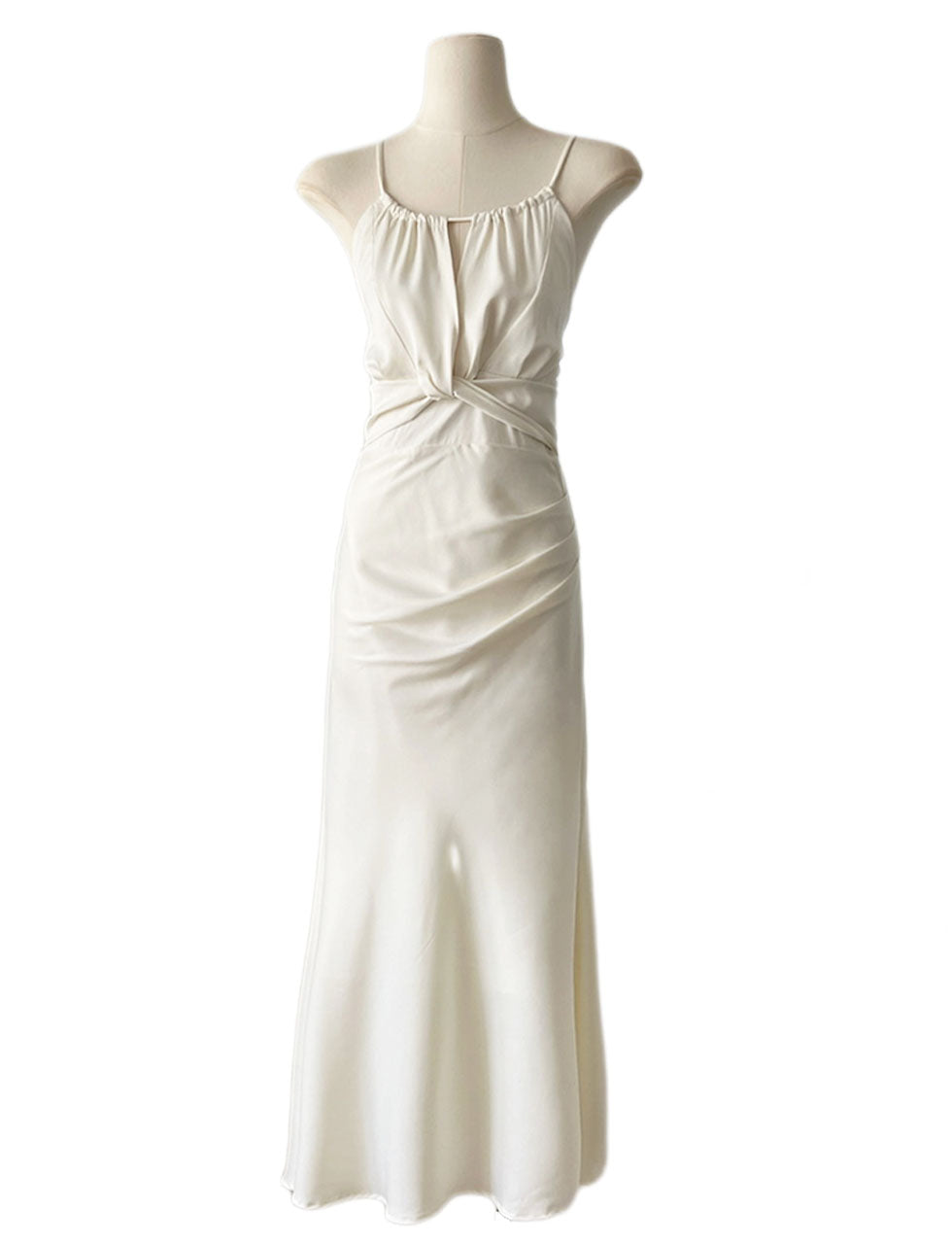 White Spaghetti Strap Bodycon Dress Wedding Party Dress