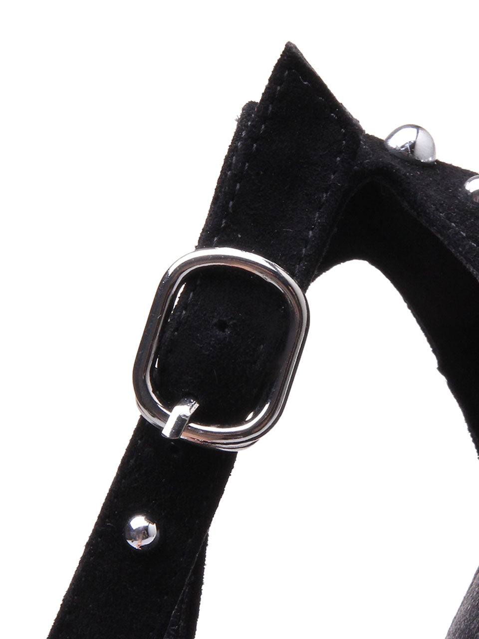 Piont Toe Rivet Chunky Heel Sandals Leather Vintage Shoes