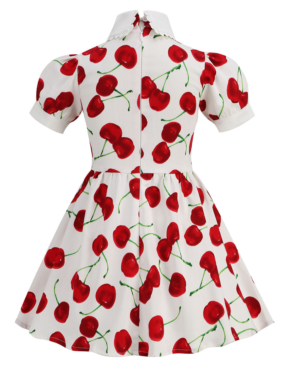 Kids Little Girls' Dress Cherry Peter Pan Collar 1950S Dress