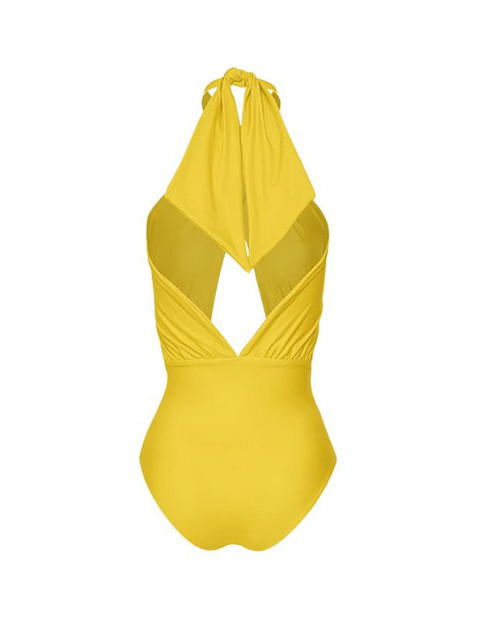 Yellow Hollow Out One Piece