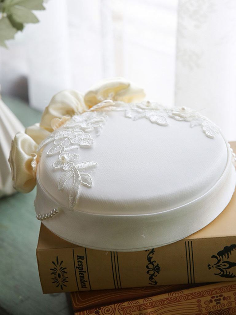White 1950S Pillbox Hat