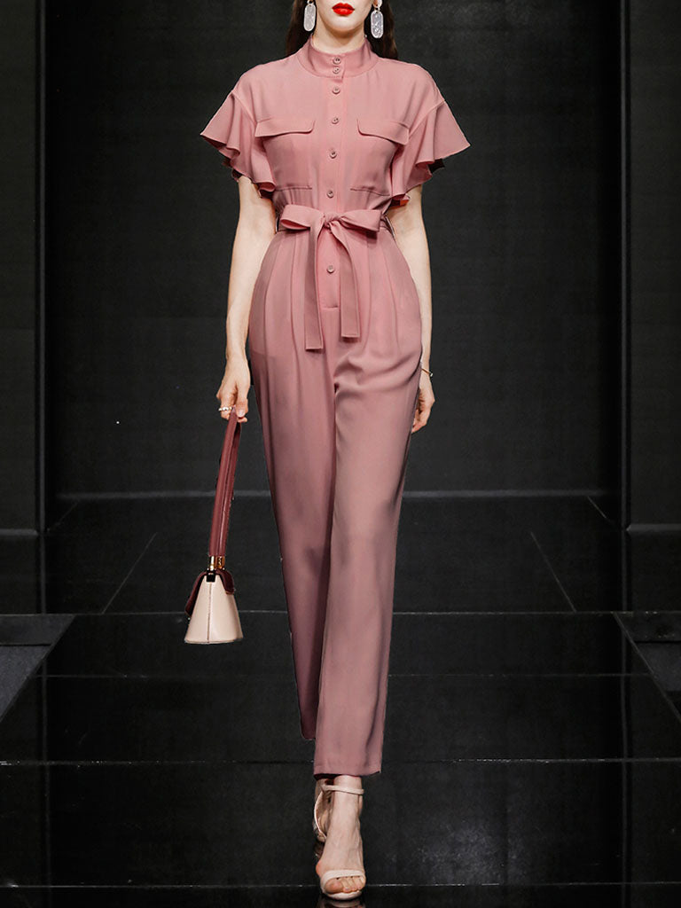 Pink Ruffles 1950S Vintage Jumpsuit