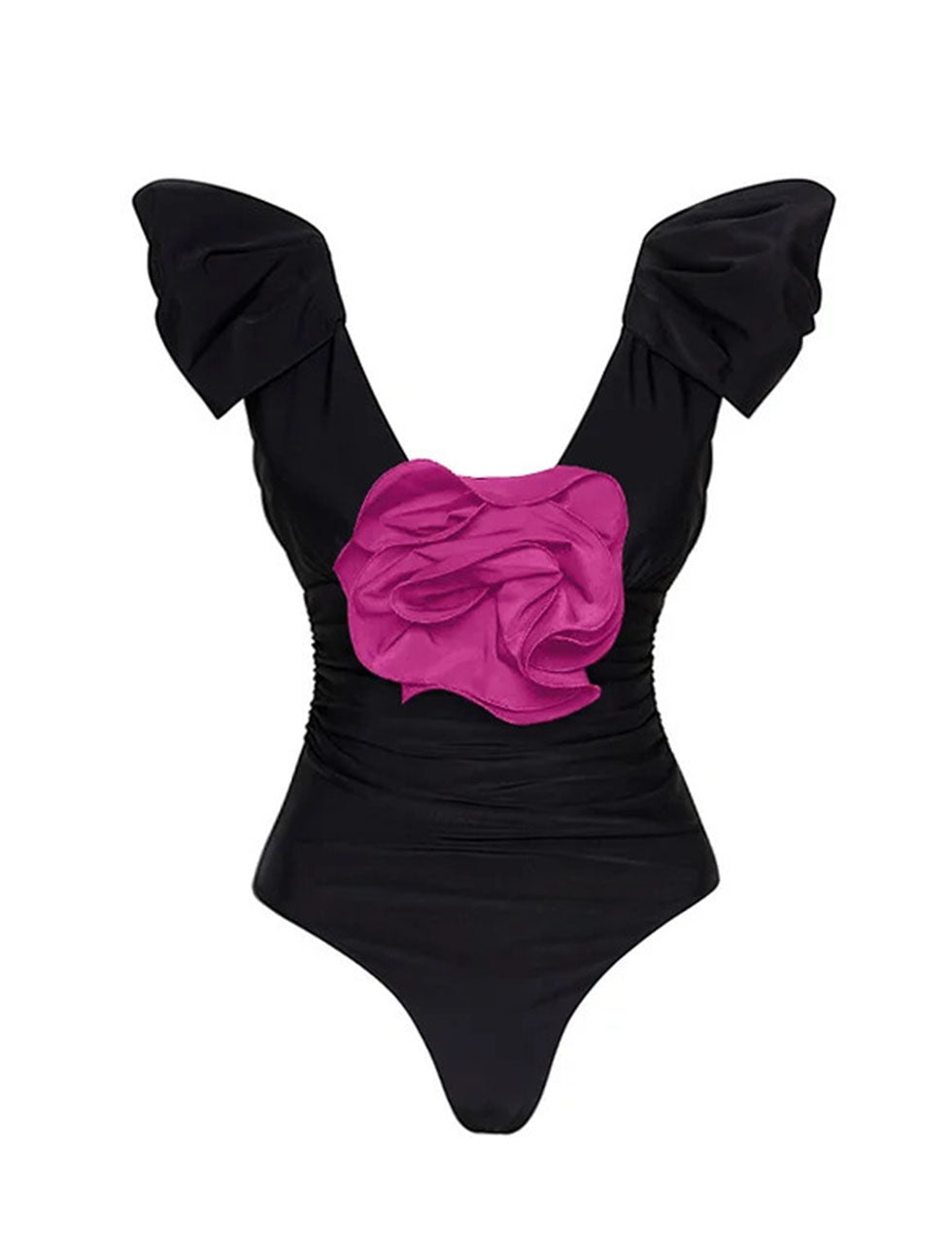 Purple Rose  Ruffles One Piece