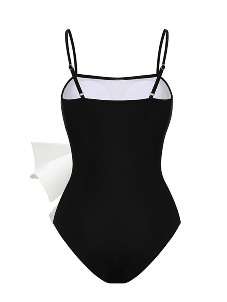 Black Retro Strap One Piece