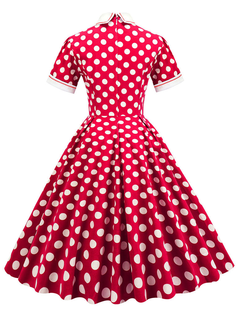 Polka Dots Peter Pan Collar 1950S Dress