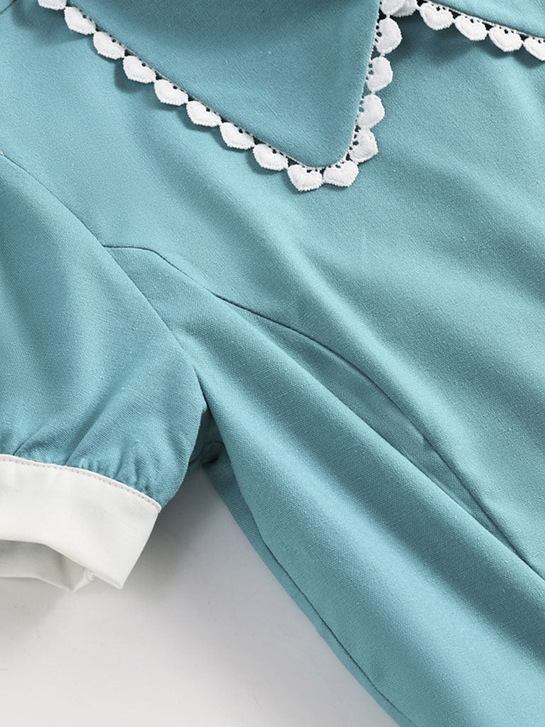 Lake Blue Peter Pan Collar 1950S Dress