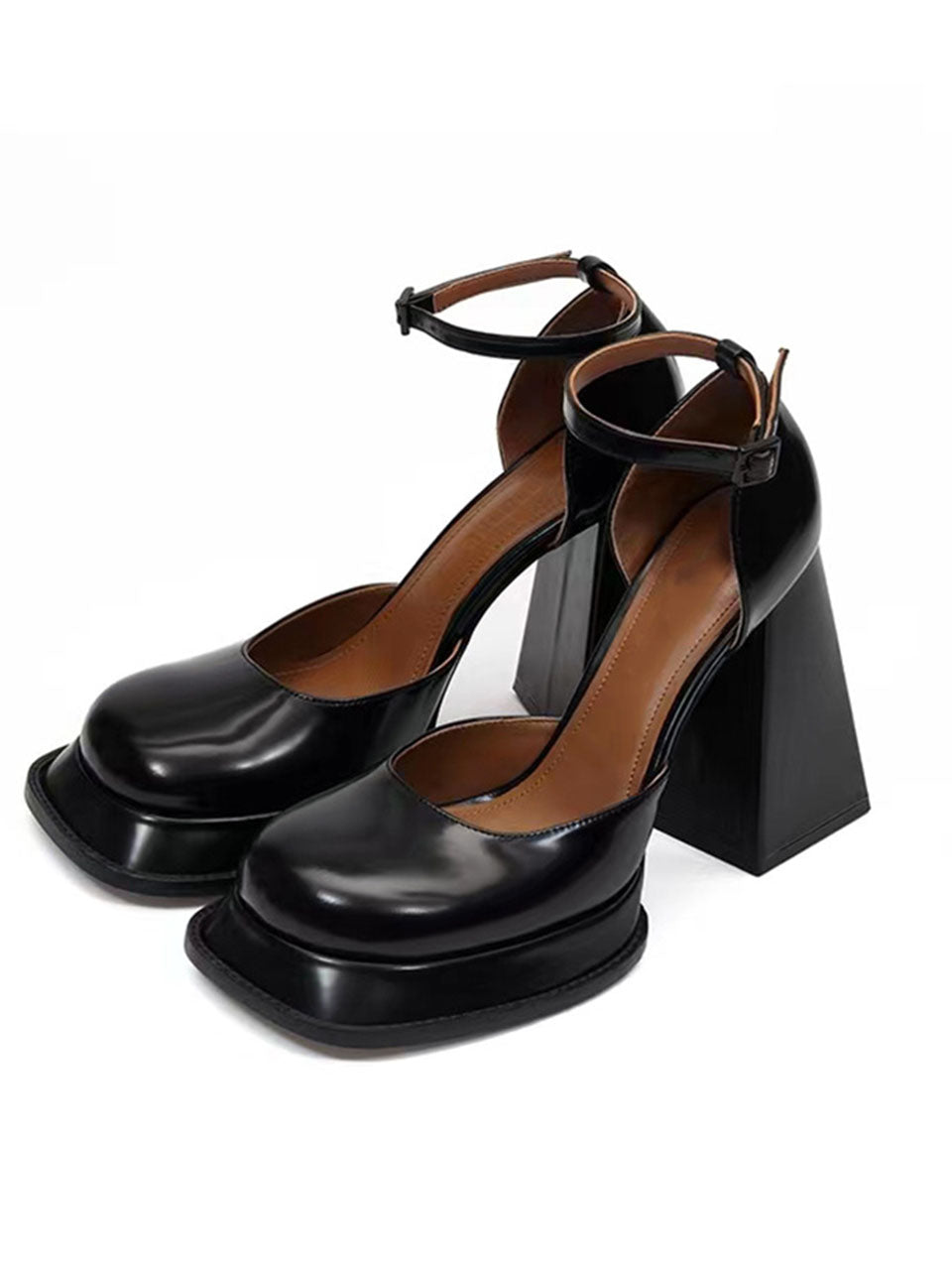 Chunky Heel Mary Jane Square Toe Vintage Shoes