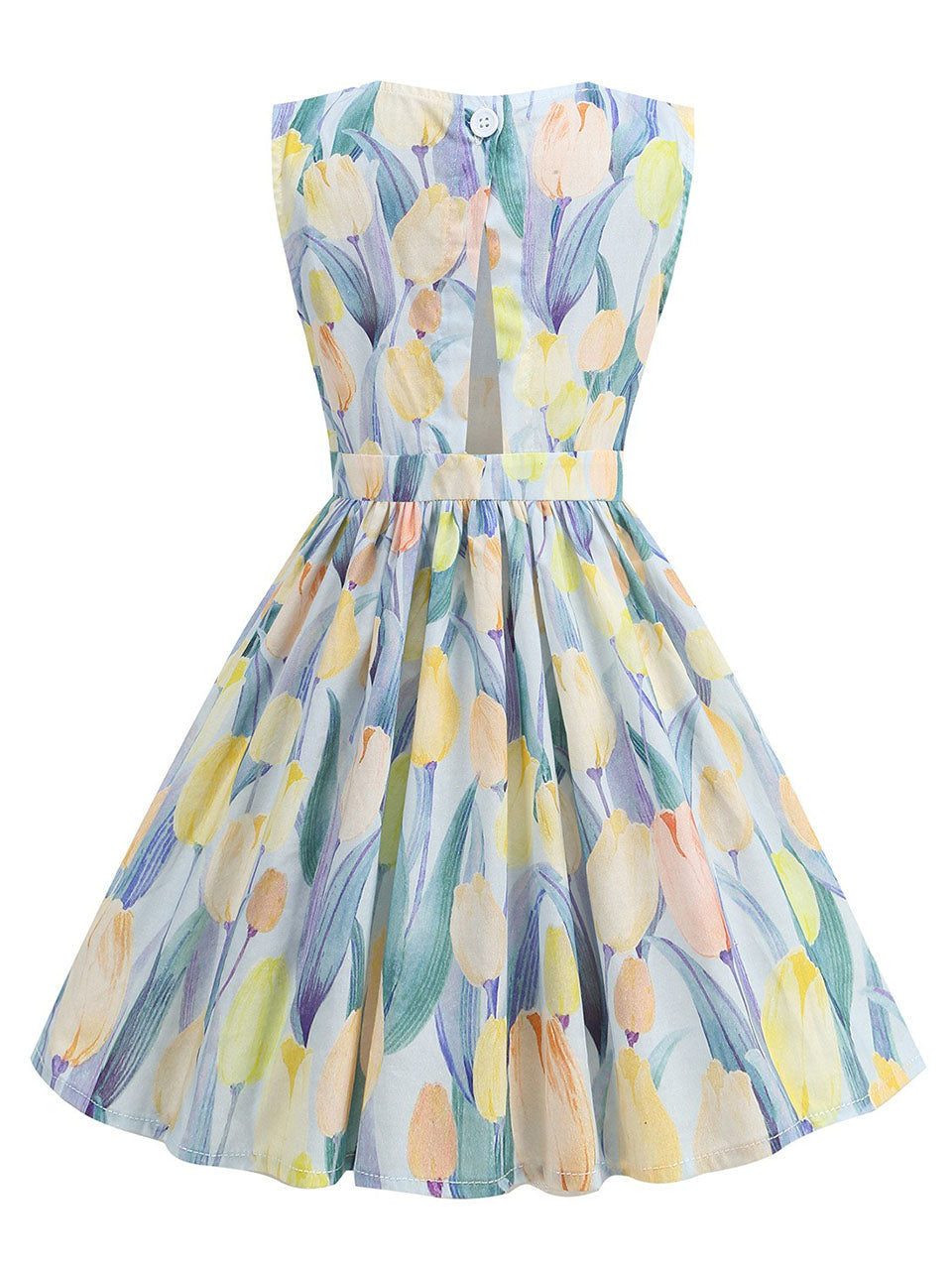 Kids Little Girls' Dress Floral 1950S Vintage Dress