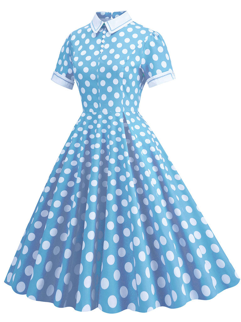 Polka Dots Peter Pan Collar 1950S Dress