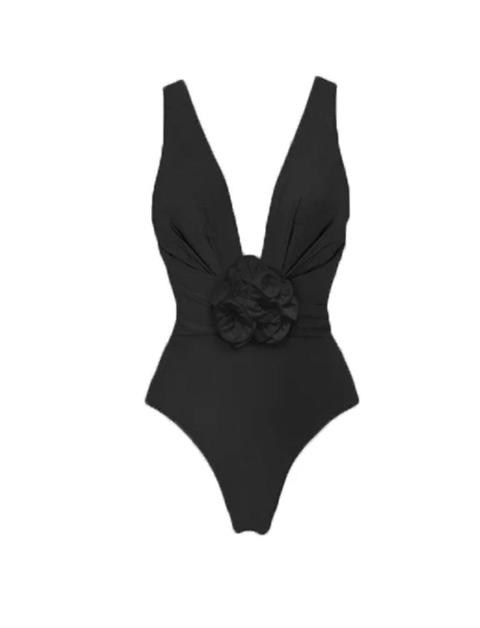Red Ruffles Rose One Piece